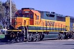 Ex Santa Fe GP50 BNSF #3163 leads the Escondido local.